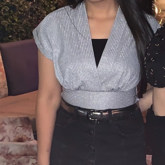 Zara Shimmer Tie Around Top - Picture 2 of 6